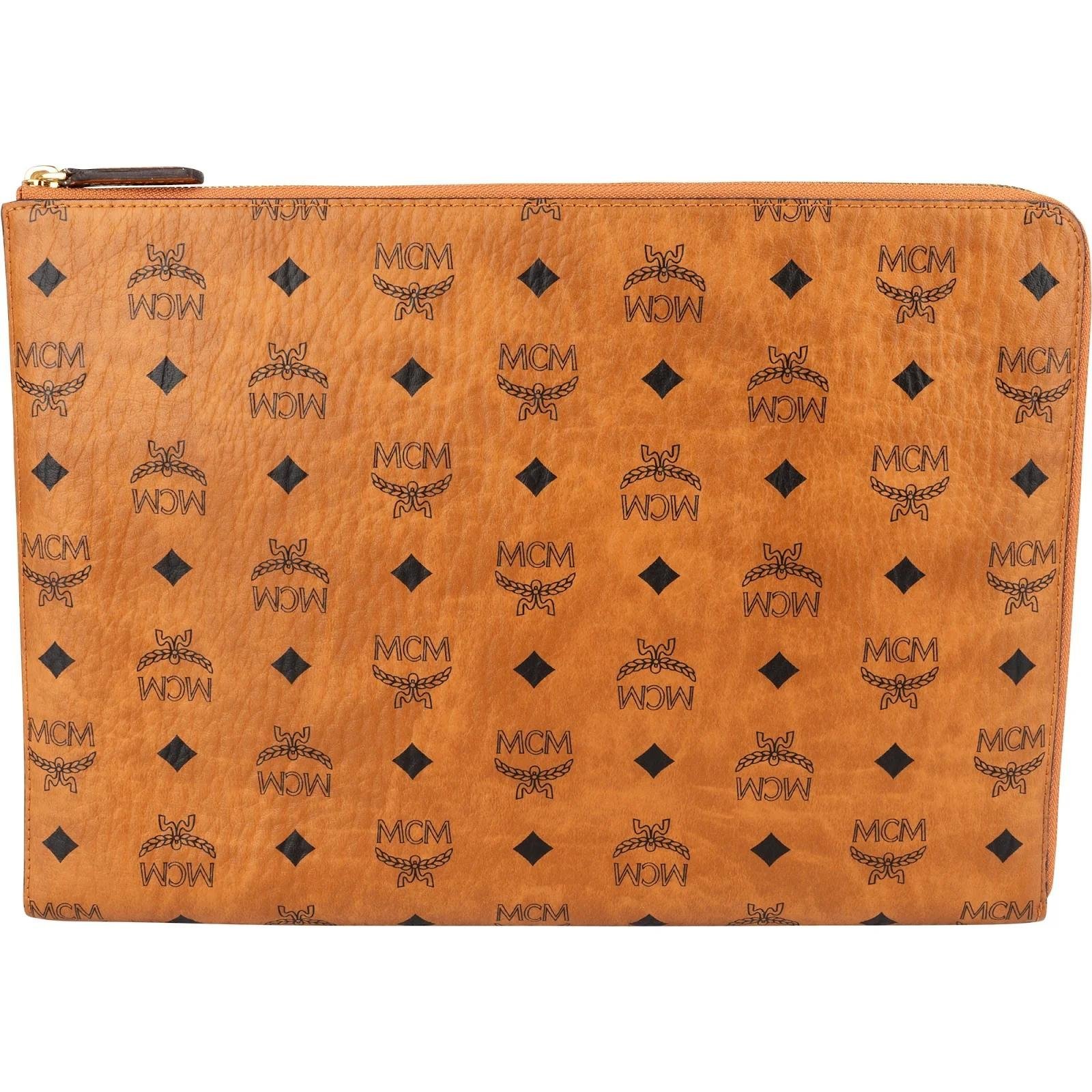 Leather clutch bag
