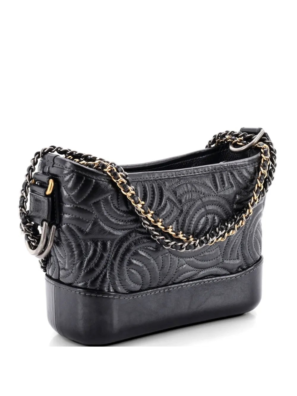 Gabrielle CC Stitched Calfskin Small hobo bag