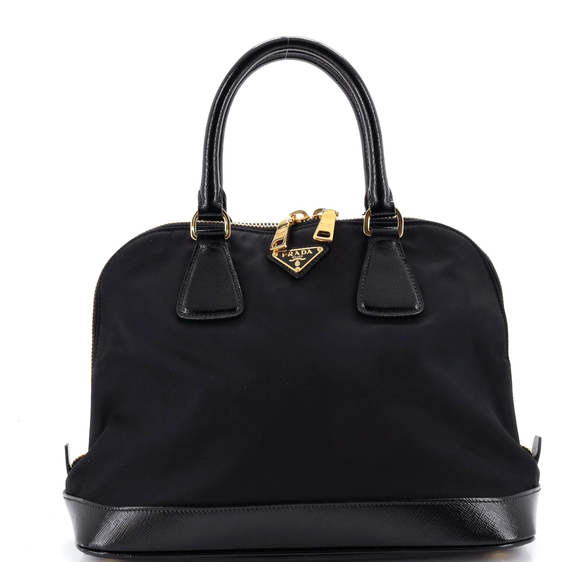 Patent leather handbag