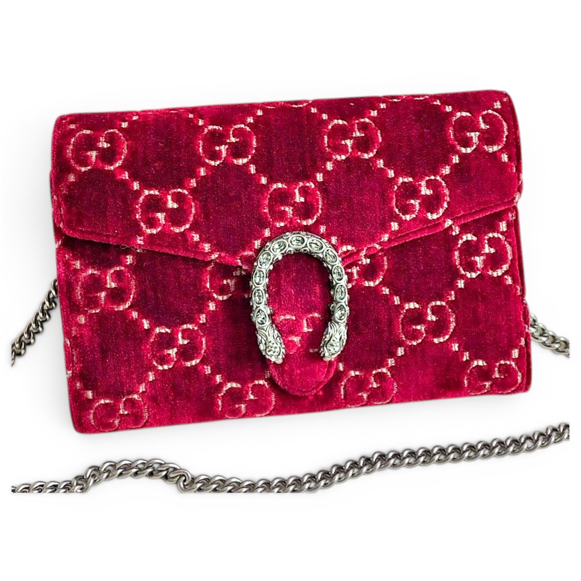 Dionysus Chain Wallet velvet handbag