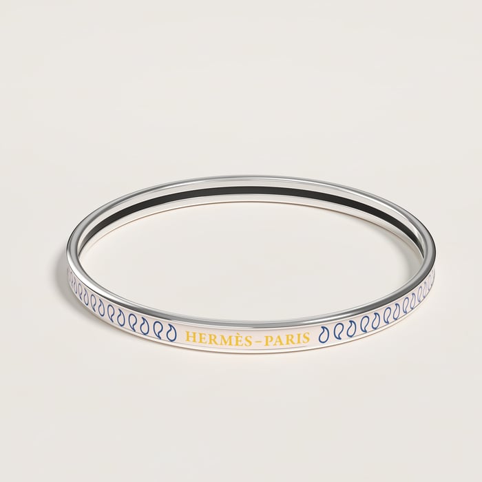 Confettis Bleu Palmettes Composees Bangle