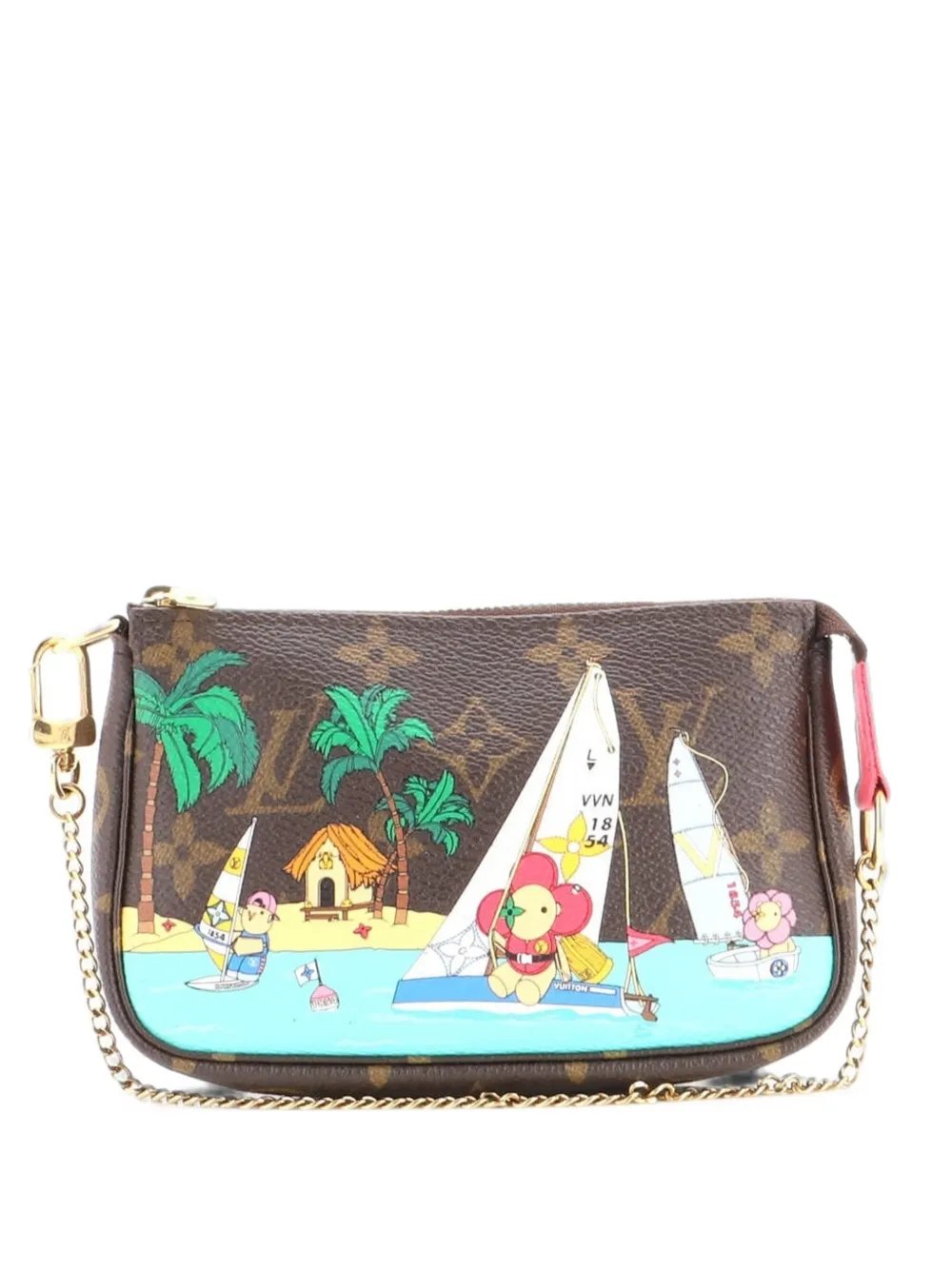 Pochette Accessoires Limited Edition Vivienne Xmas Monogram Canvas Mini clutch bag