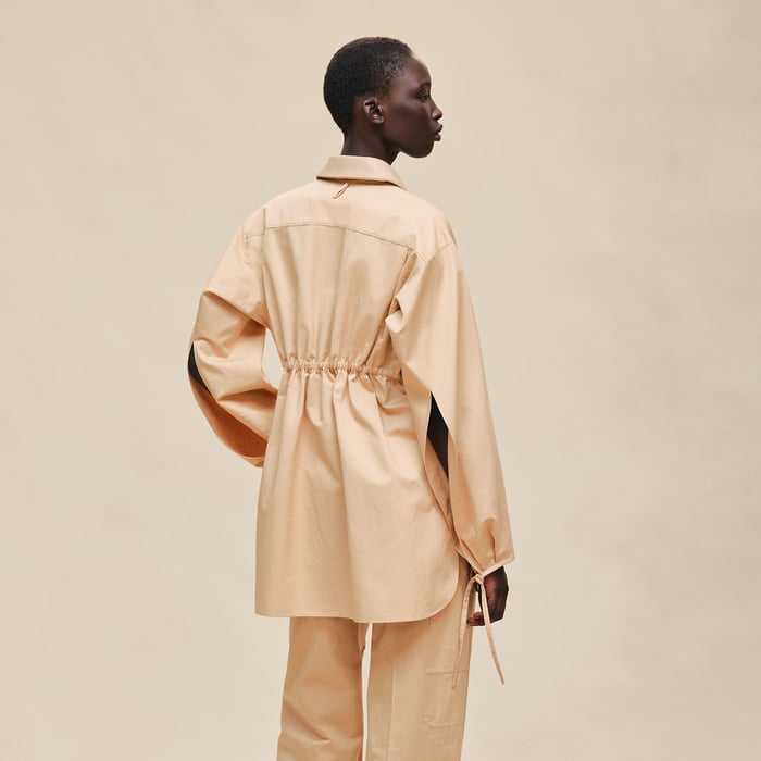 Beige Cajou Drawstring Shirt