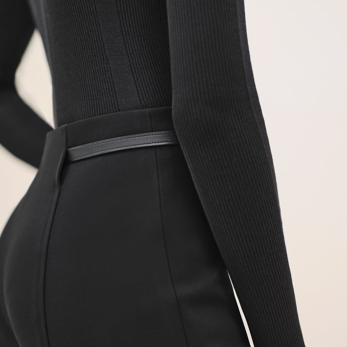 Noir High-waisted Pants