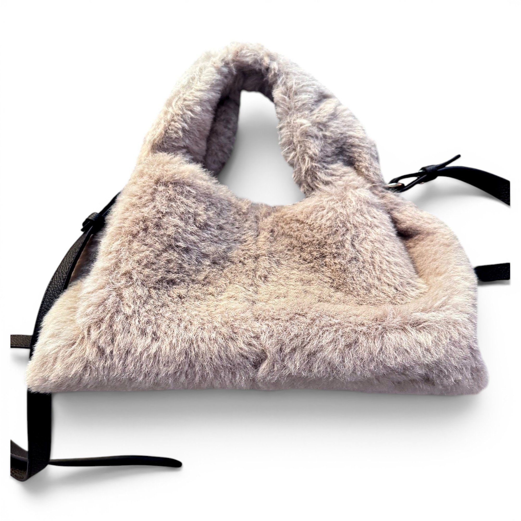 Polene Numéro Neuf faux fur crossbody bag