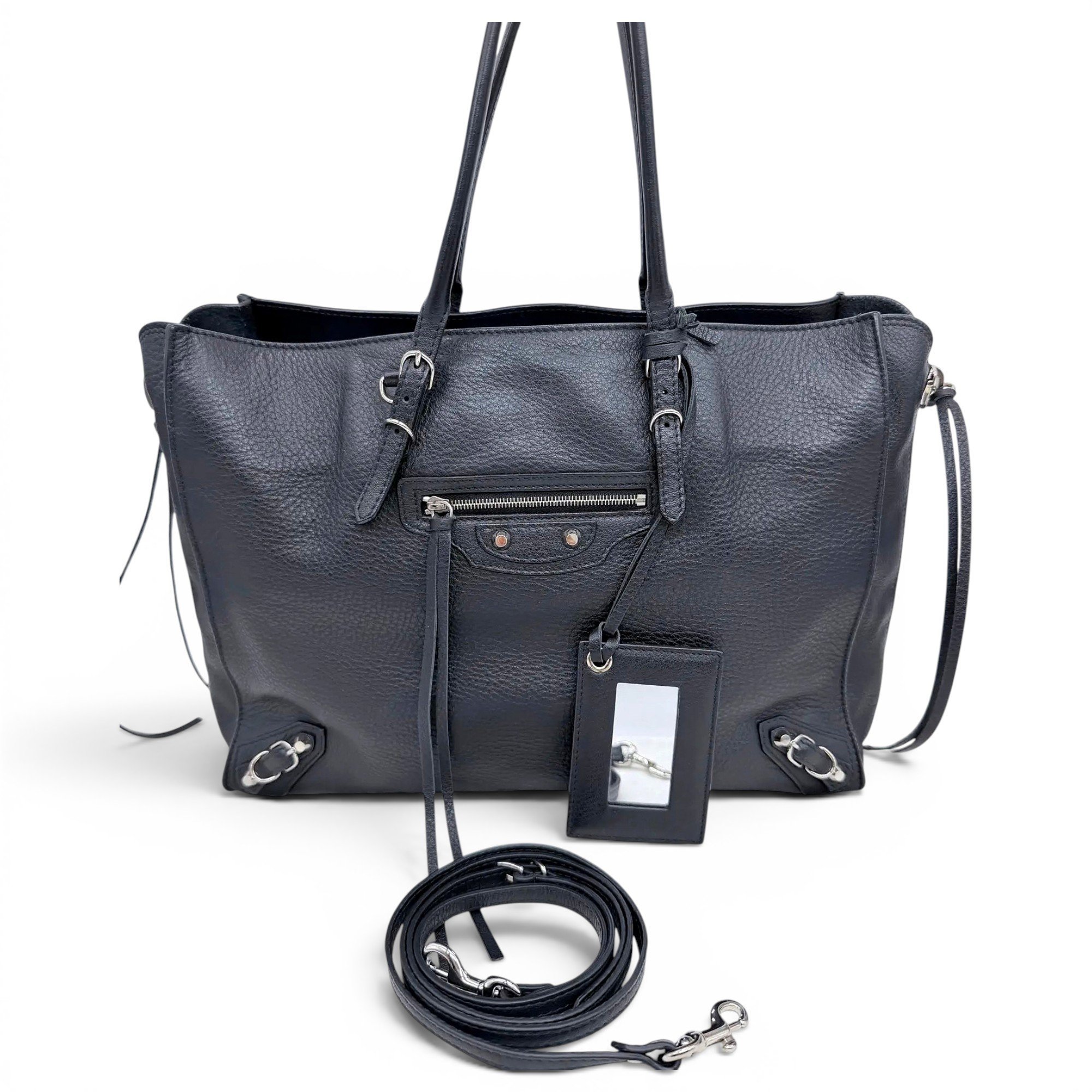 Papier leather handbag