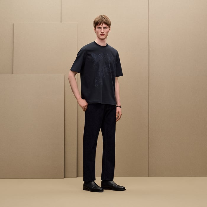 Marine "Quadrige" Embroidered T-shirt