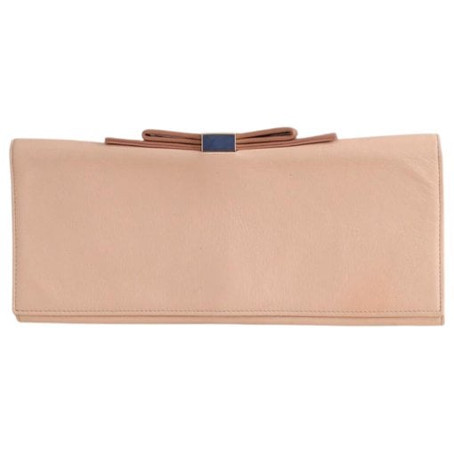 Leather clutch bag