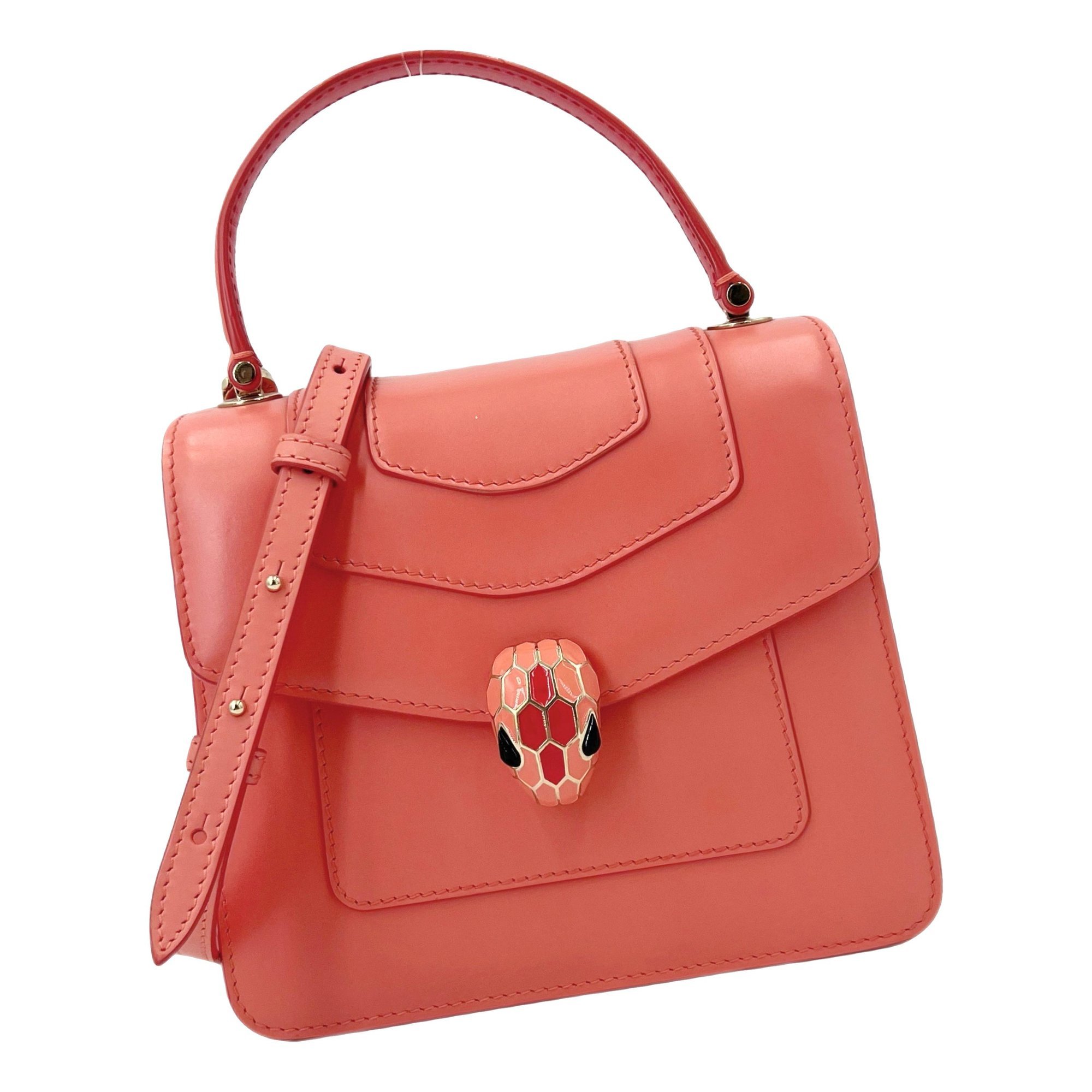 Serpenti leather handbag