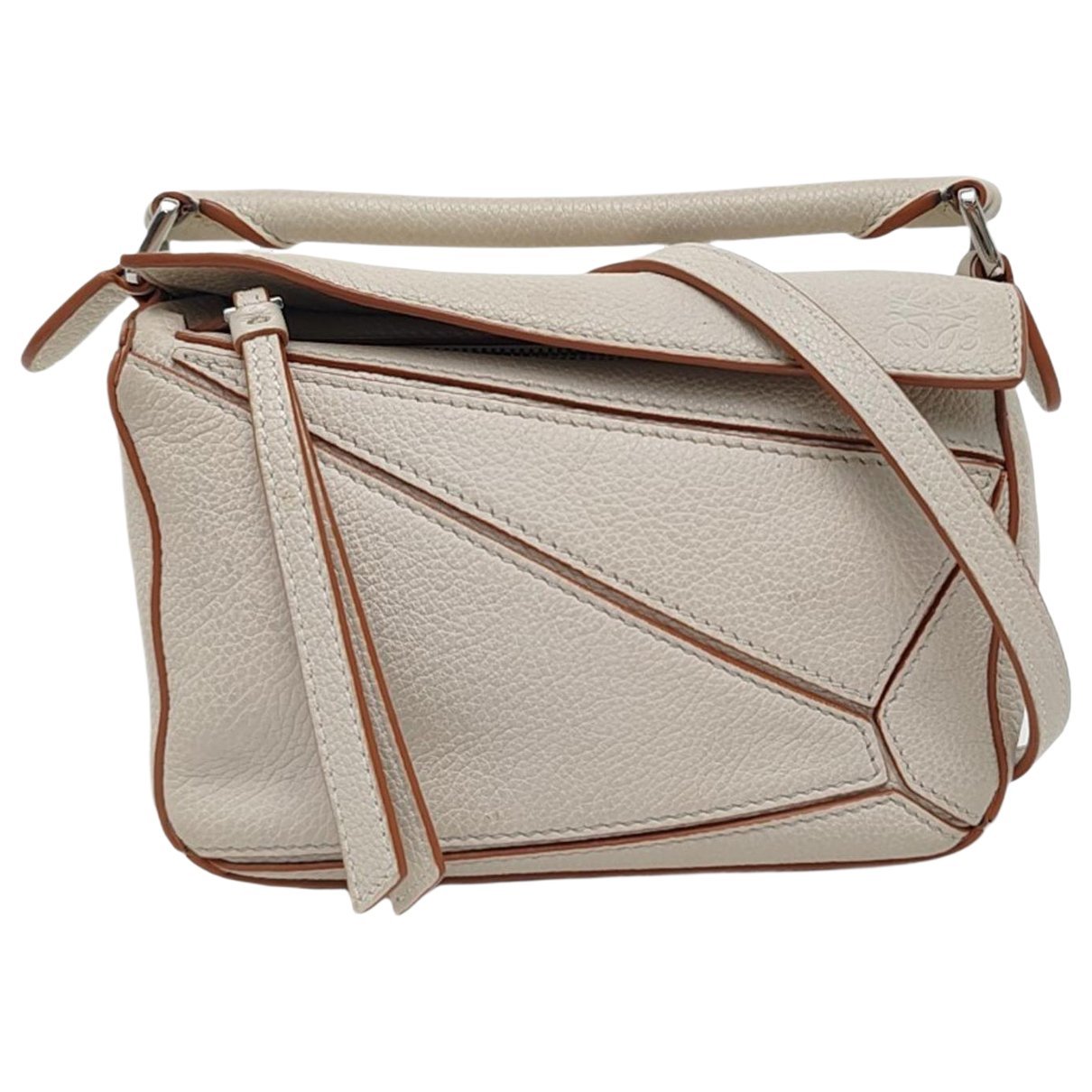 Puzzle leather handbag