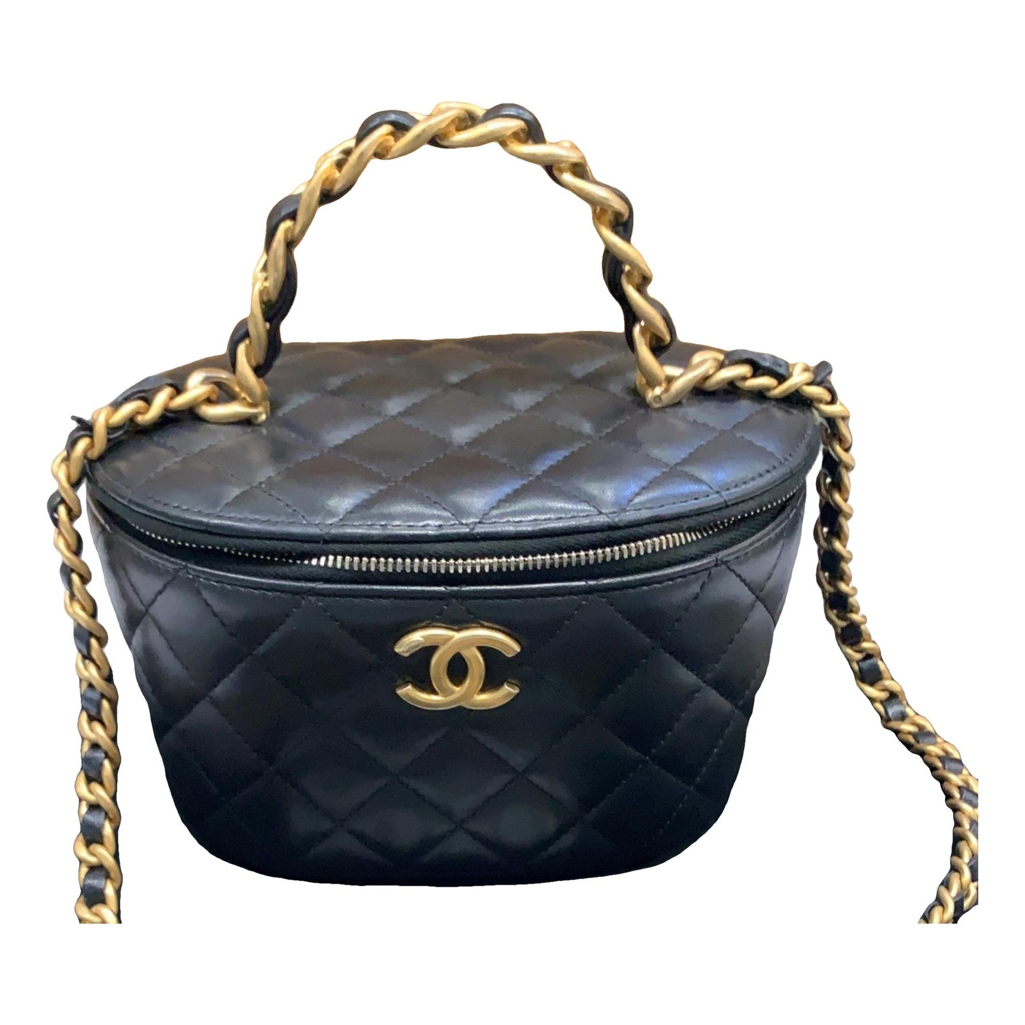Vanity leather handbag