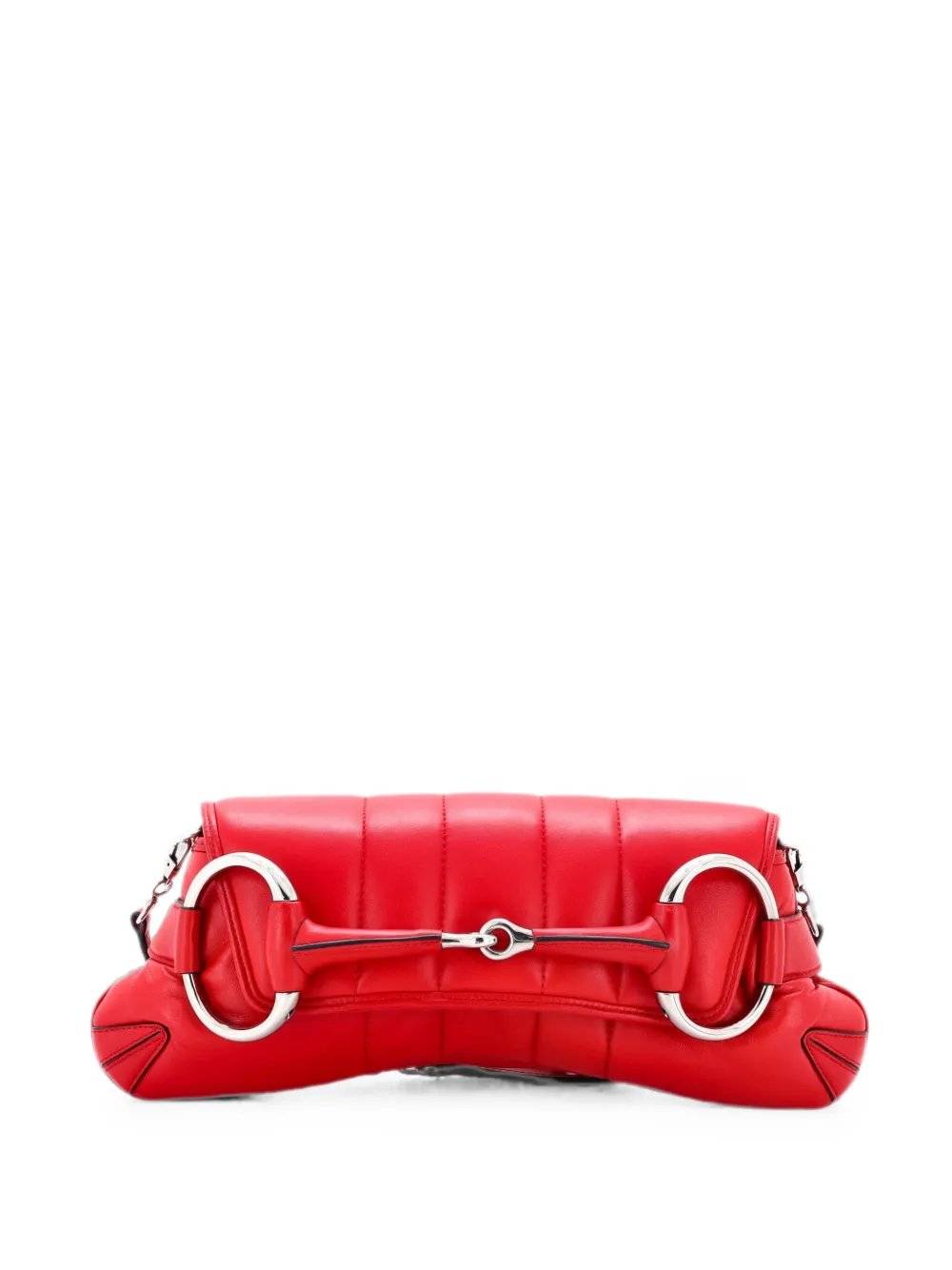Horsebit Chain Shoulder Bag Vertical Quilted Leather Medium clutch bag
