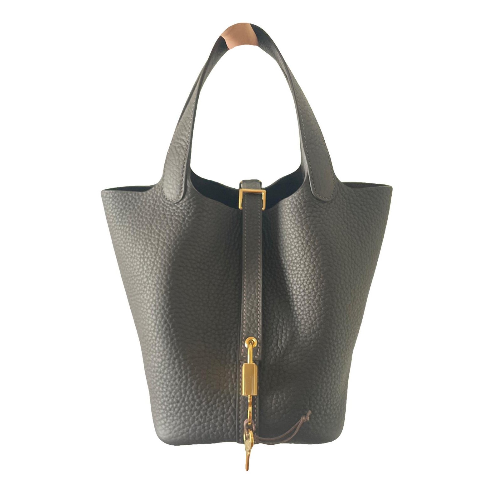 Picotin leather tote