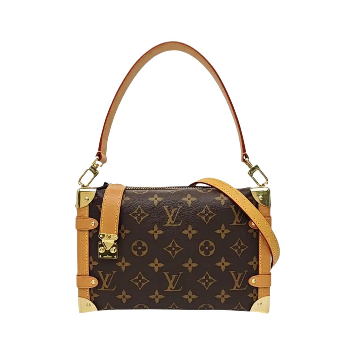 Side Trunk leather crossbody bag