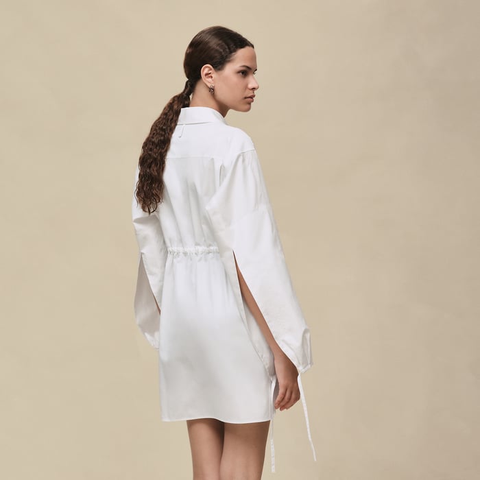 Blanc Drawstring Shirt