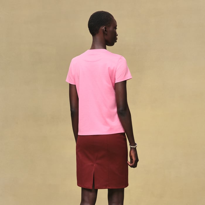 Rose Bonbon Embroidered Pocket T-shirt