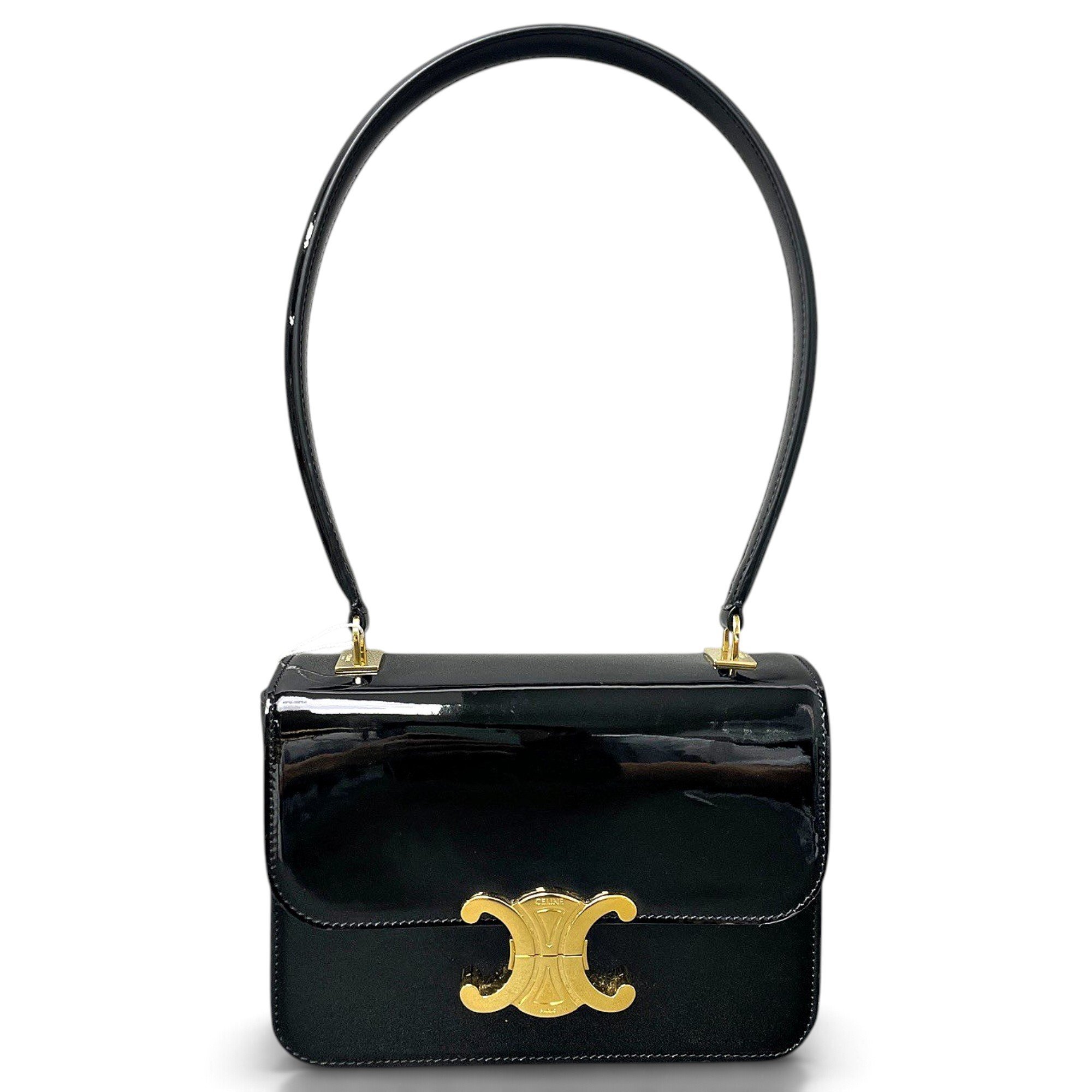 Patent leather handbag
