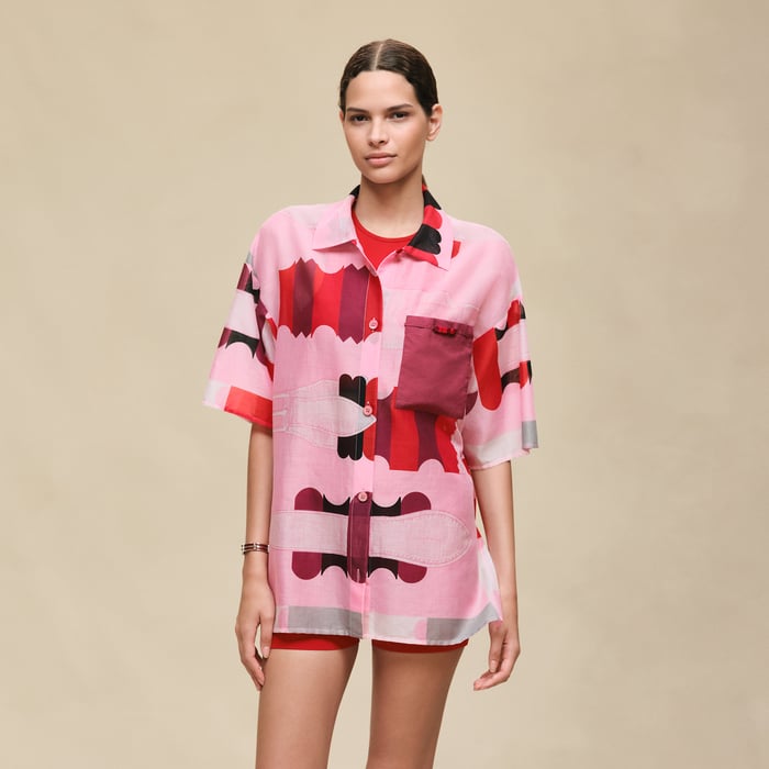 Rose Bonbon "Bride a Bloc" Beach Shirt