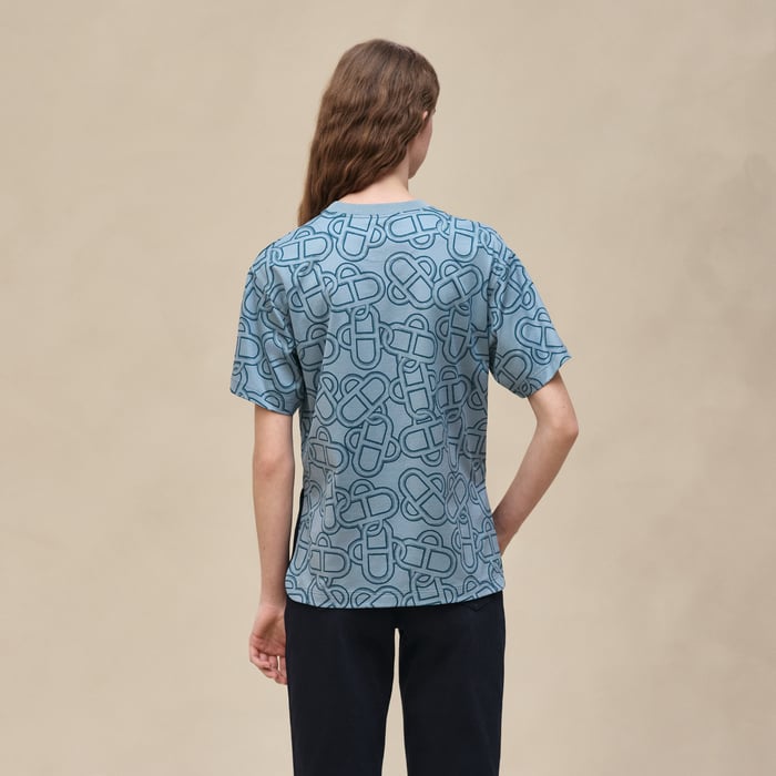 Bleu Adriatique "Maillon Equestre" Maxi T-shirt