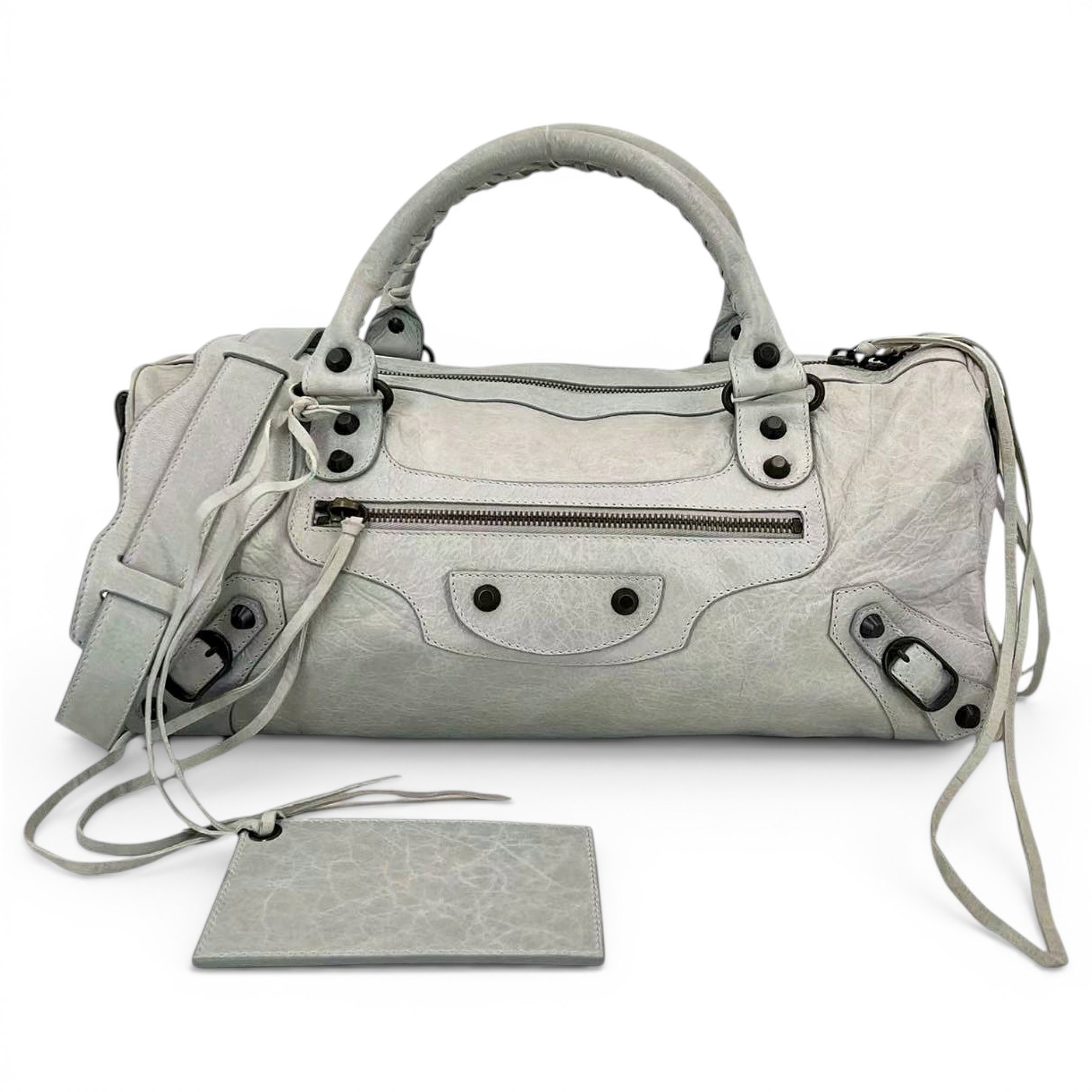 City leather handbag