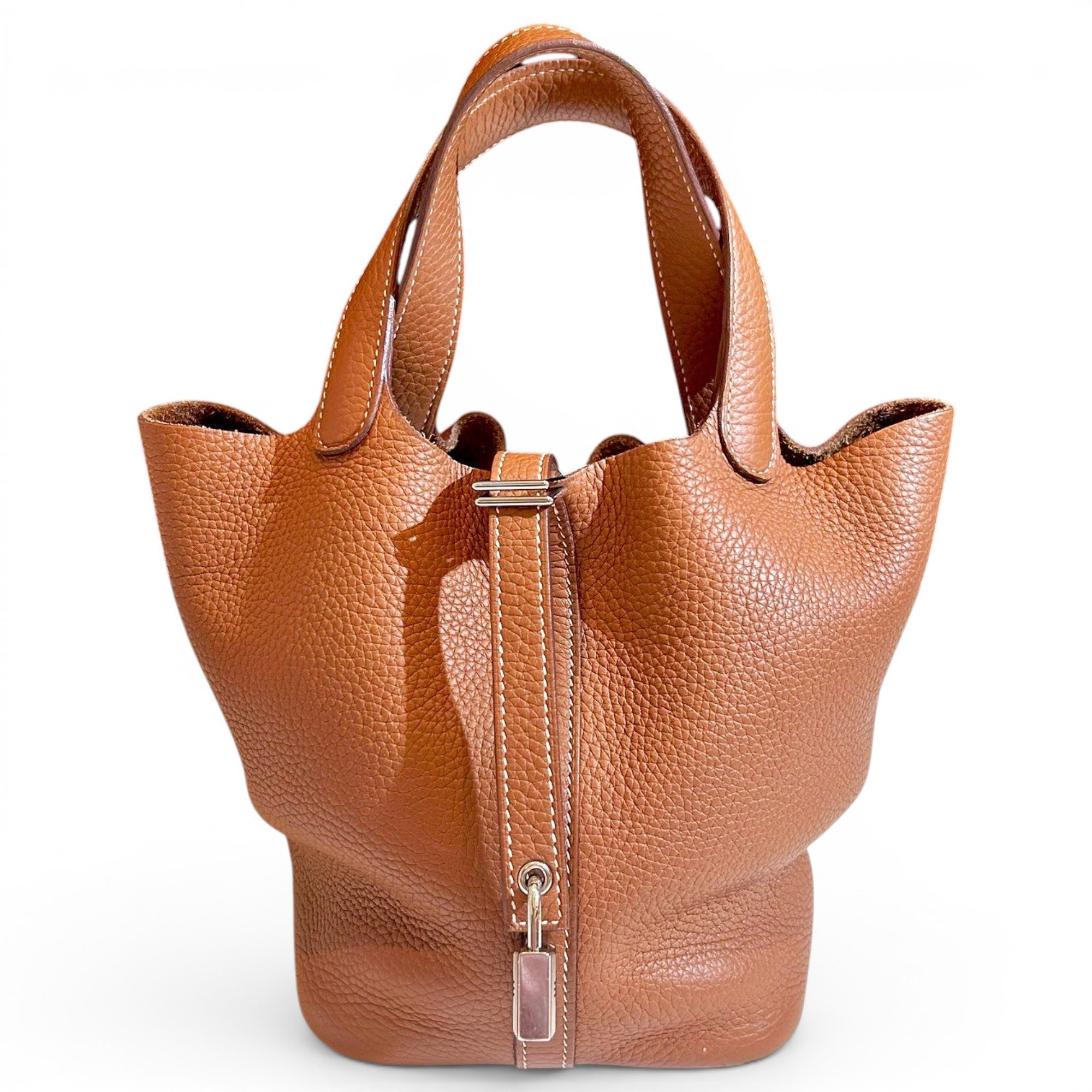 Picotin leather handbag