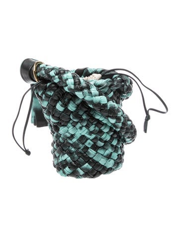 Bottega Veneta Leather Tie Dye Intrecciato Kalimero Bucket Bag