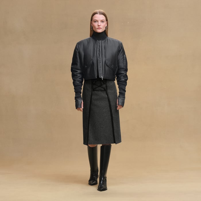 Gris Ardoise Bomber Jacket