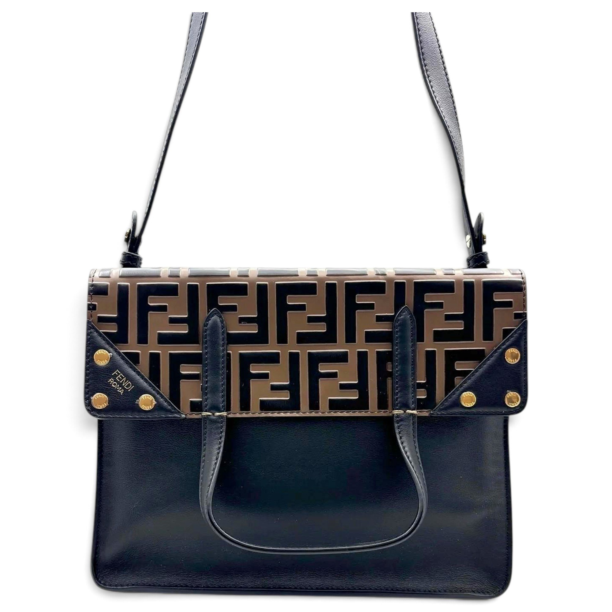 Flip leather tote