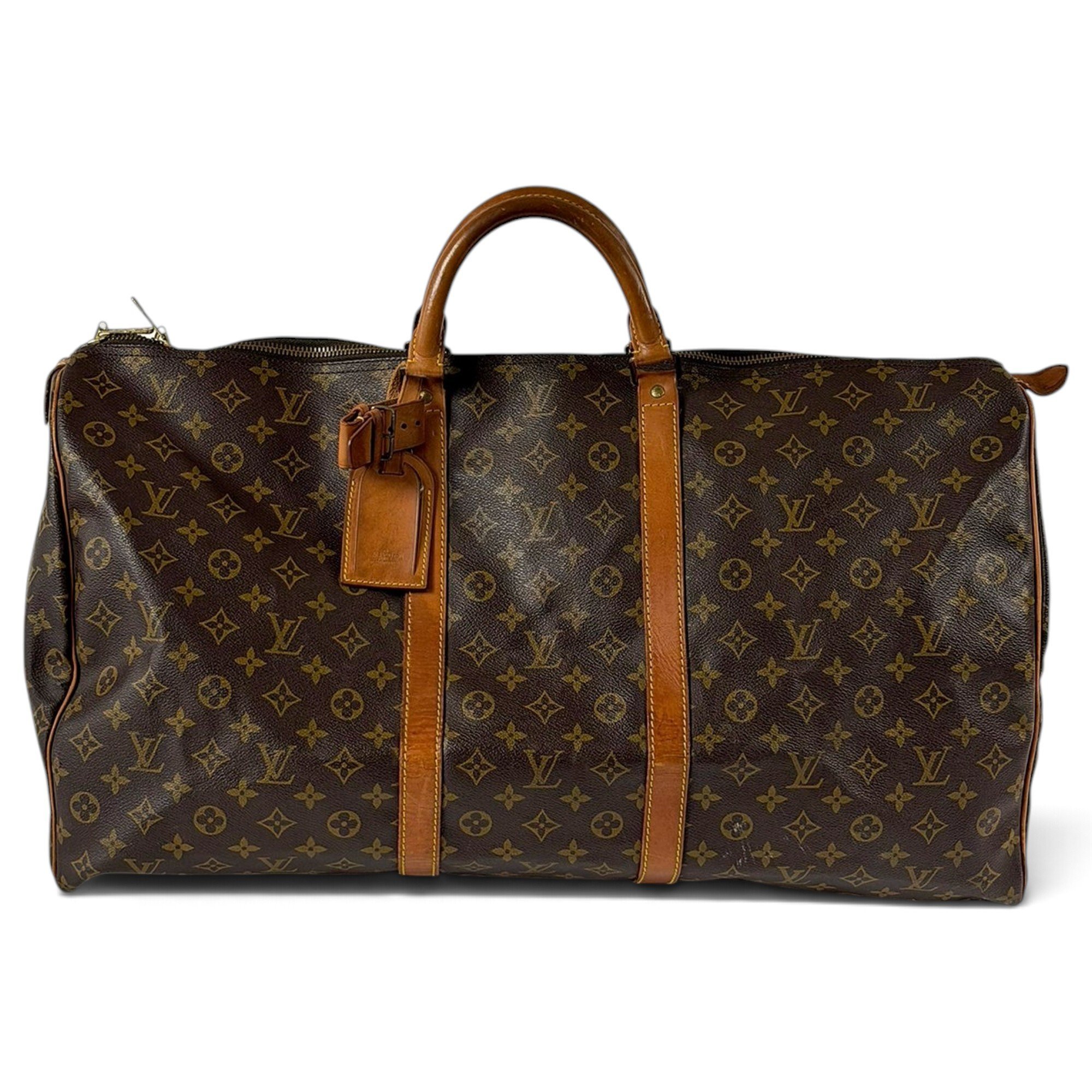 Keepall leather travel bag