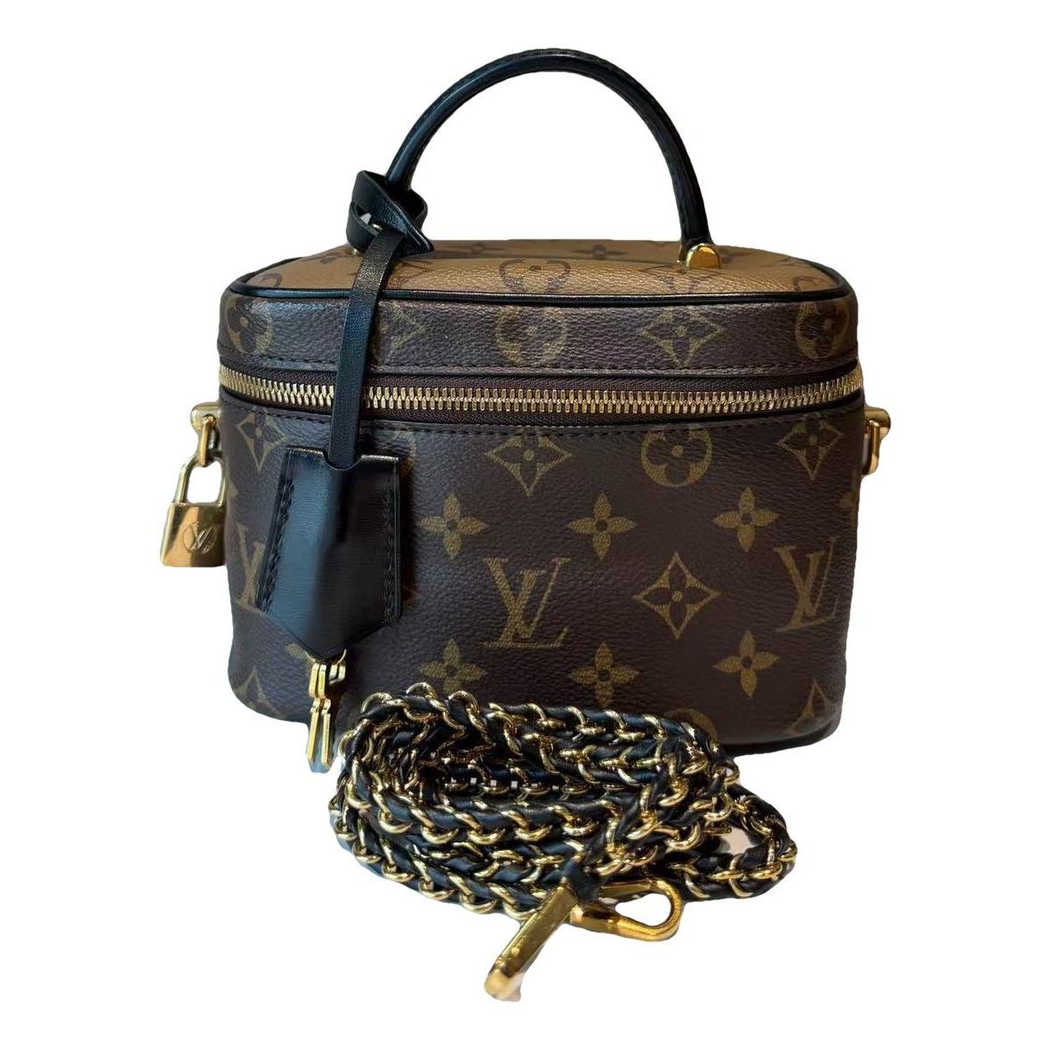 Vanity leather handbag