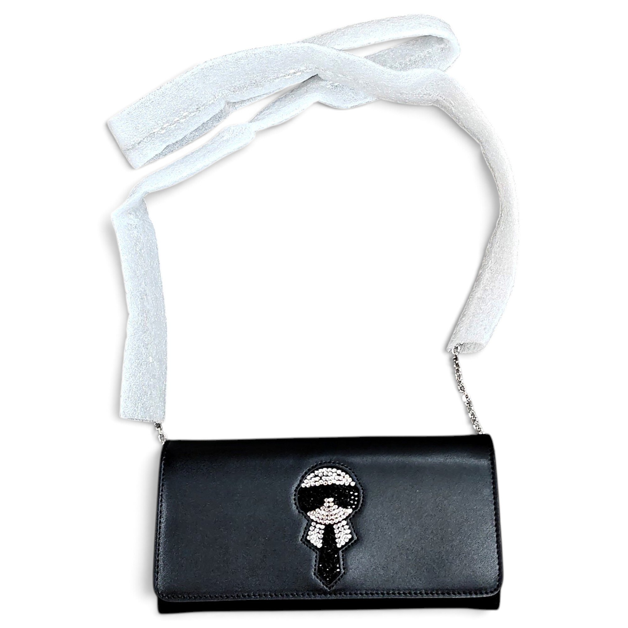 Leather clutch bag