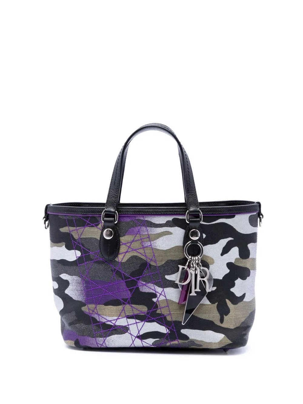 2011 Anselm Reyle Mini Canvas Camouflage Shopping tote bag