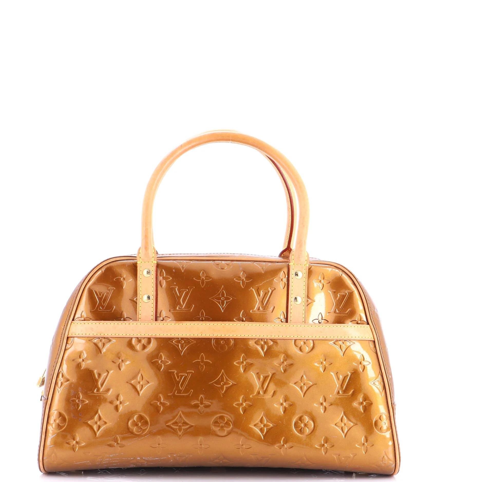 Patent leather satchel