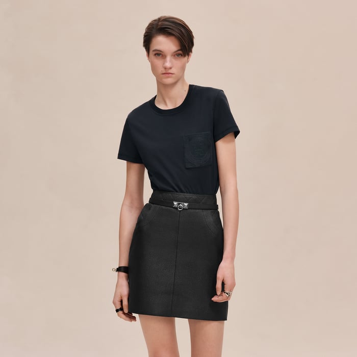 Bleu Noir Embroidered Pocket T-shirt