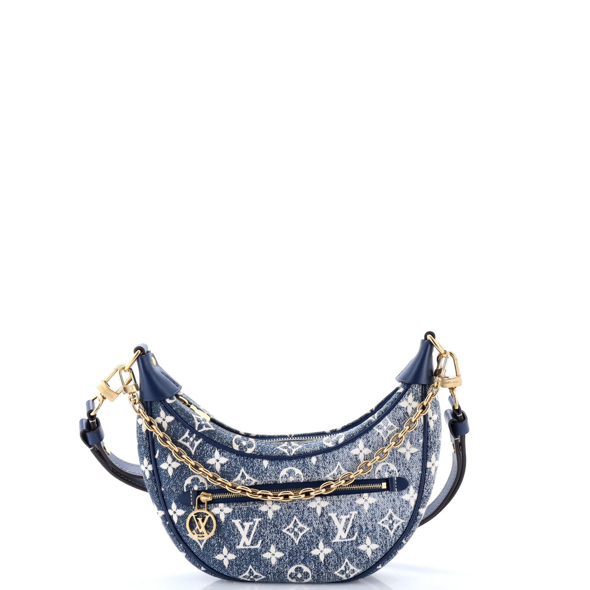 Loop Handbag Monogram Jacquard Denim
