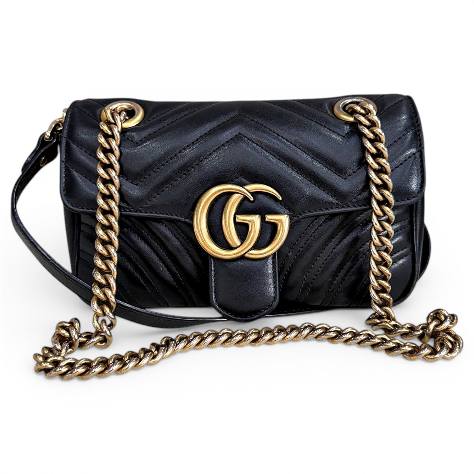 GG Marmont Flap leather handbag