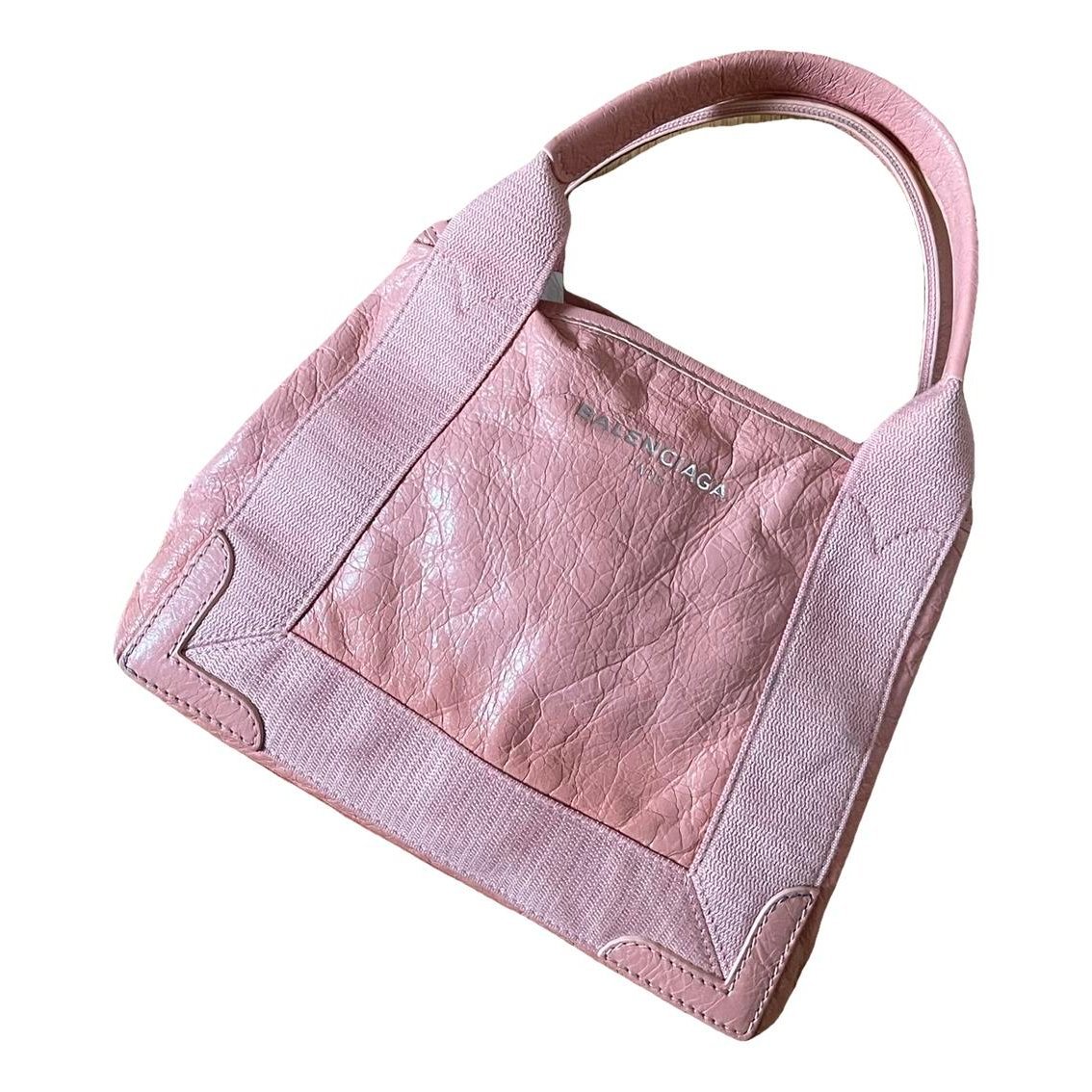 Navy cabas leather tote