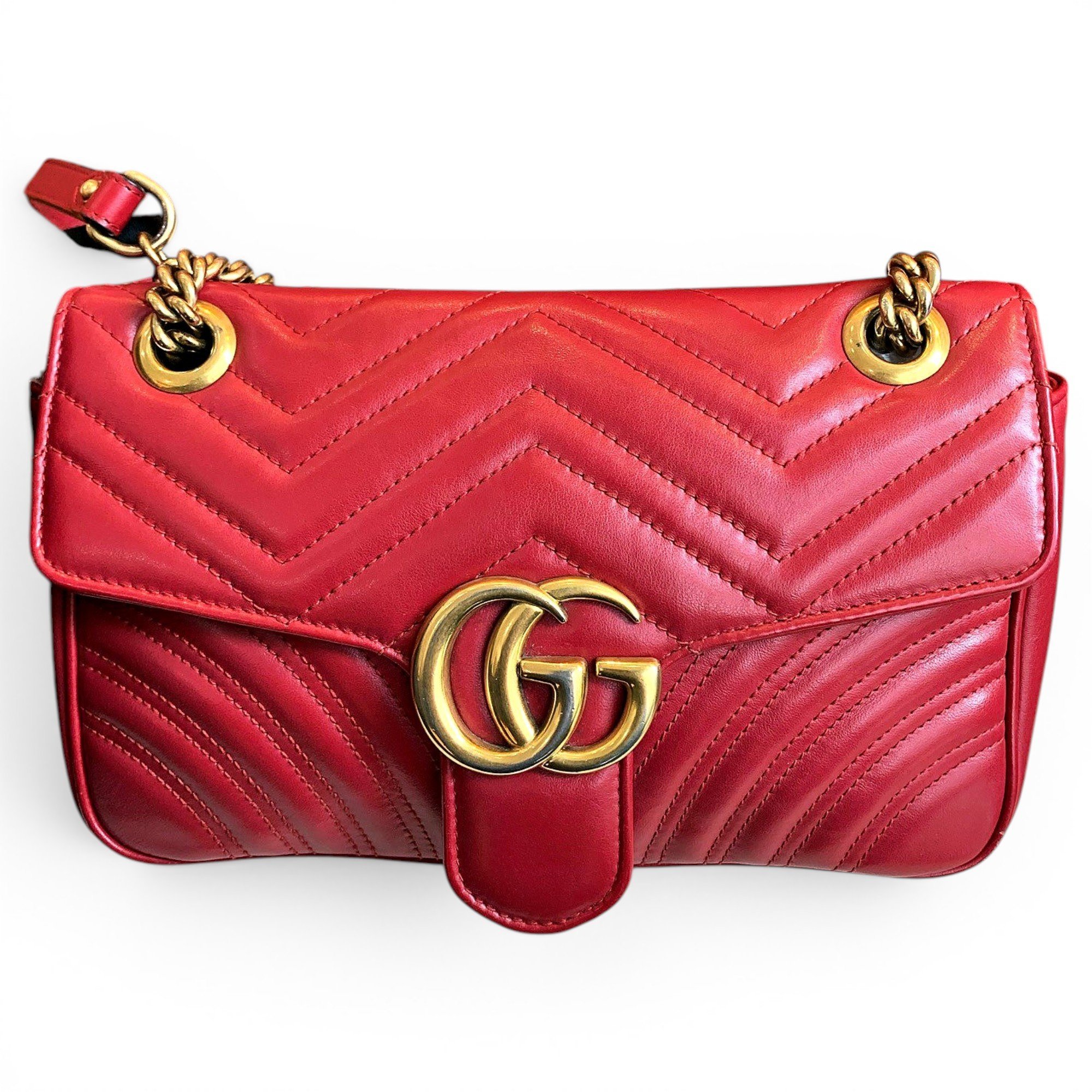 GG Marmont Flap leather crossbody bag
