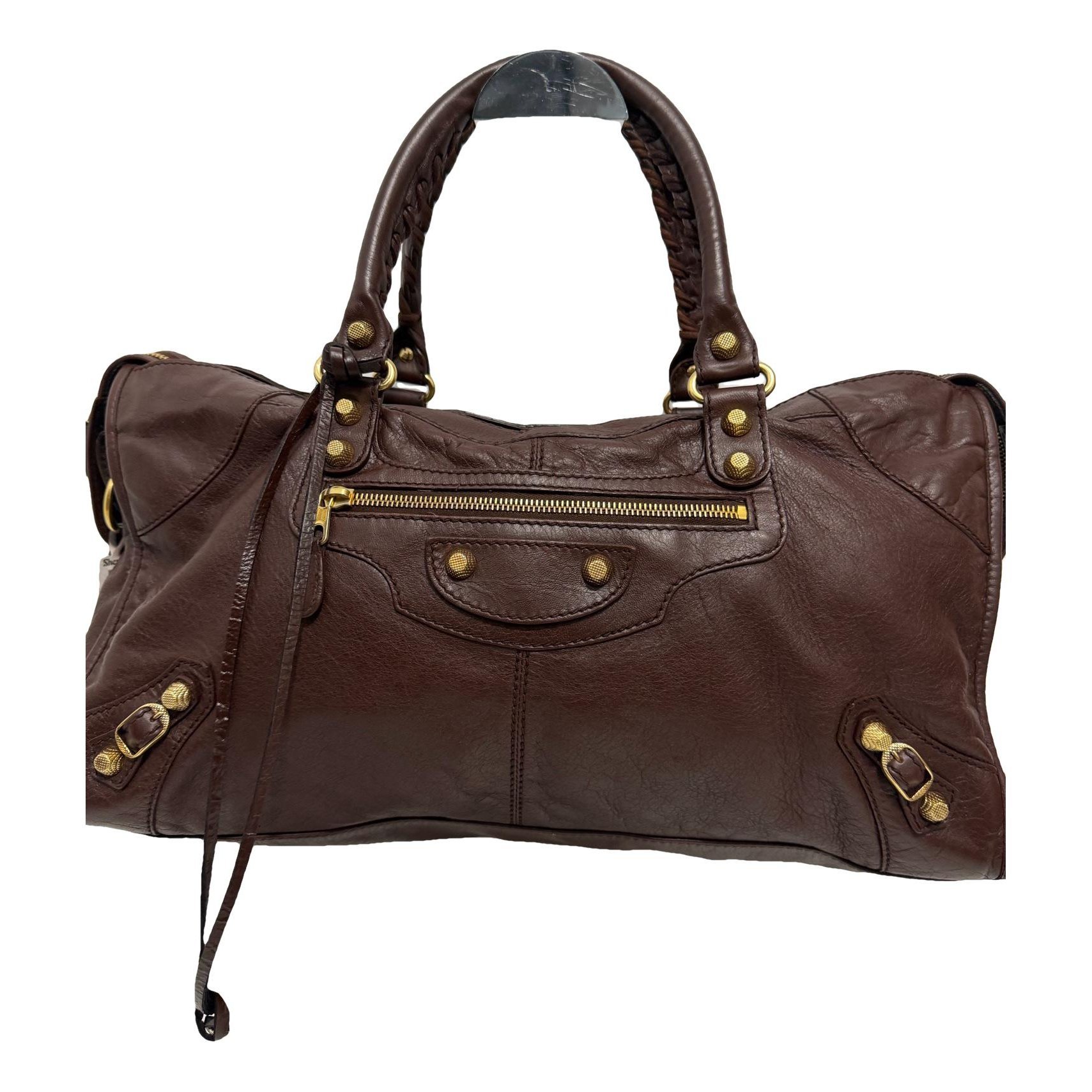 City leather handbag