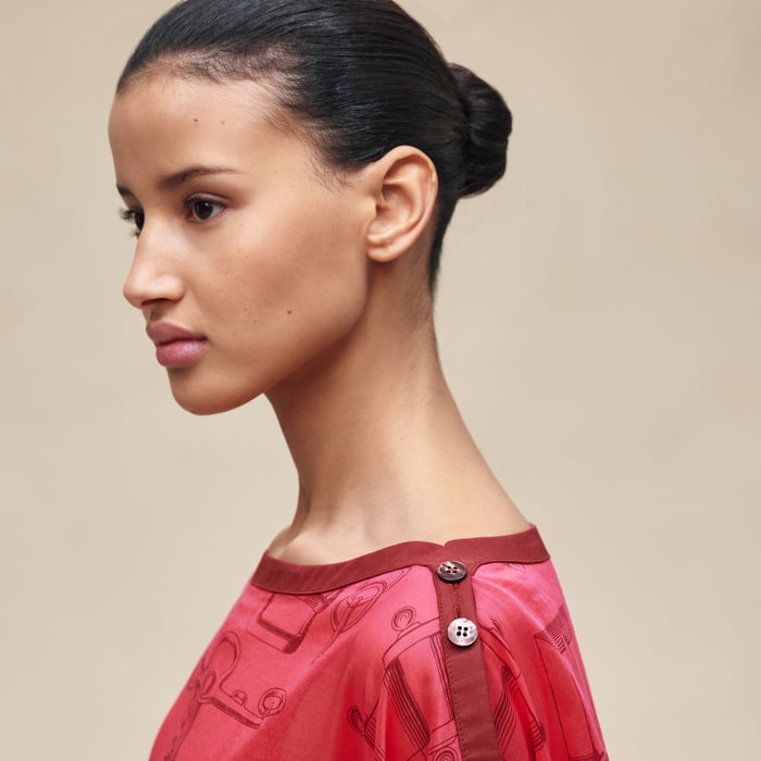 Rose Pivoine "Cahier Du Colporteur" Beach Tunic