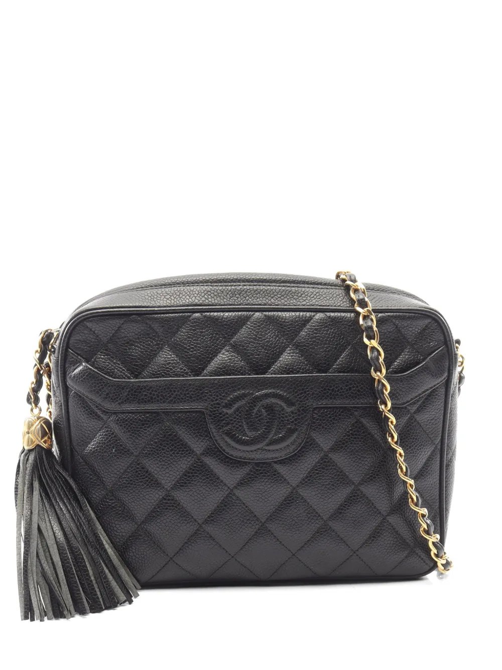 1991-1994 Matelassé tassel caviar skin shoulder bag