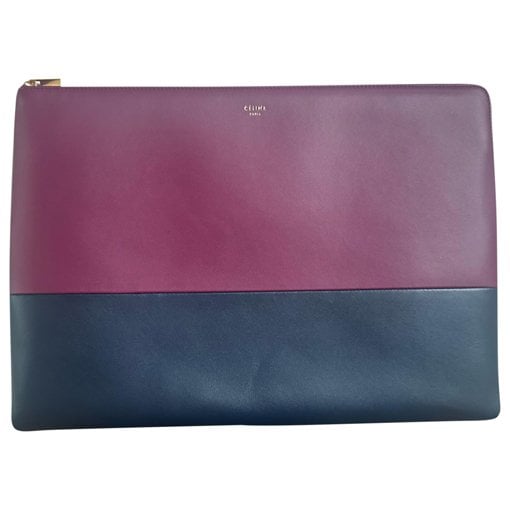 Leather clutch bag