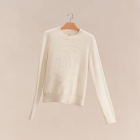 Cashmere "H Lift" long-sleeve sweater