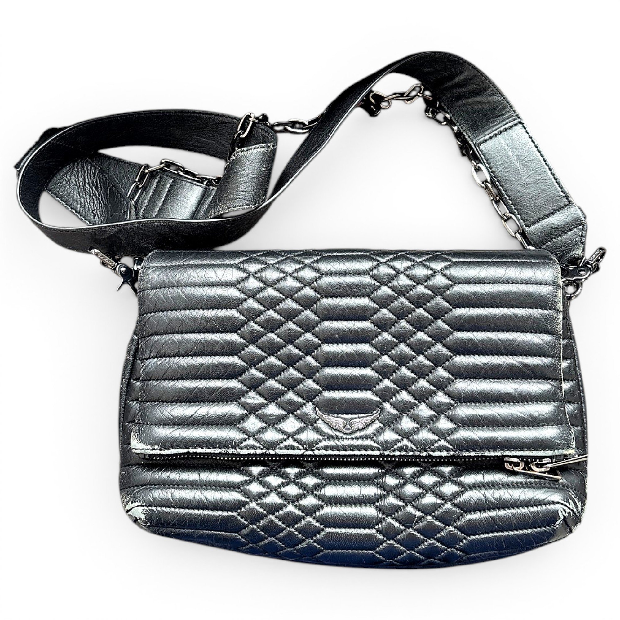 Rock leather crossbody bag