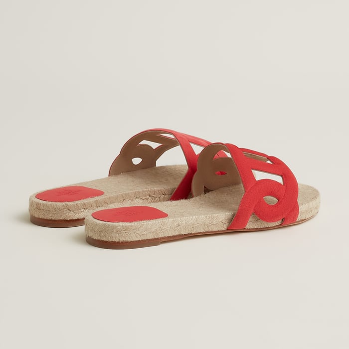 Rose Vermillon Espadrilles Famosa