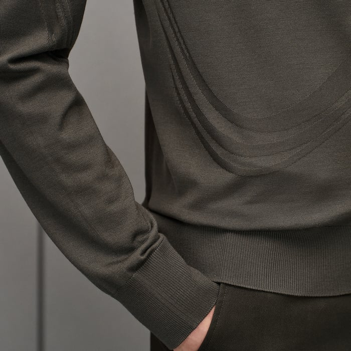 Taupe "Mors Integral" Crewneck Sweater