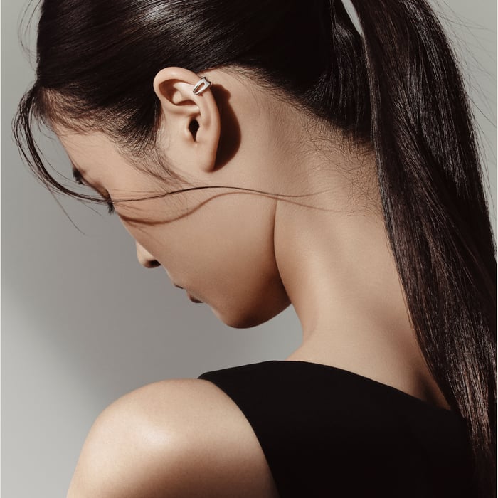 Sans Coloris Chaine d'Ancre Punk Single Ear Cuff
