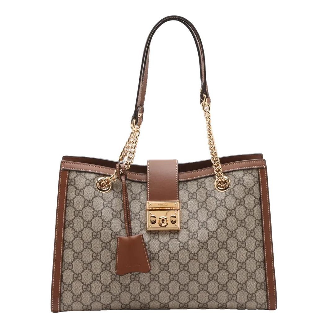 Padlock leather handbag