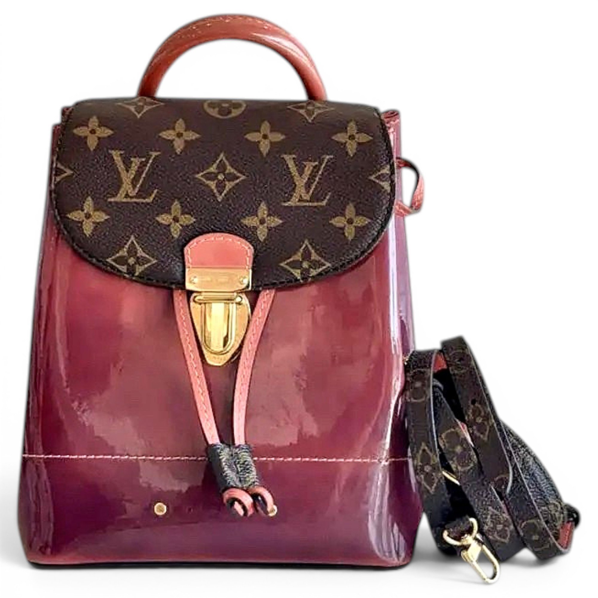 Hot Springs patent leather backpack