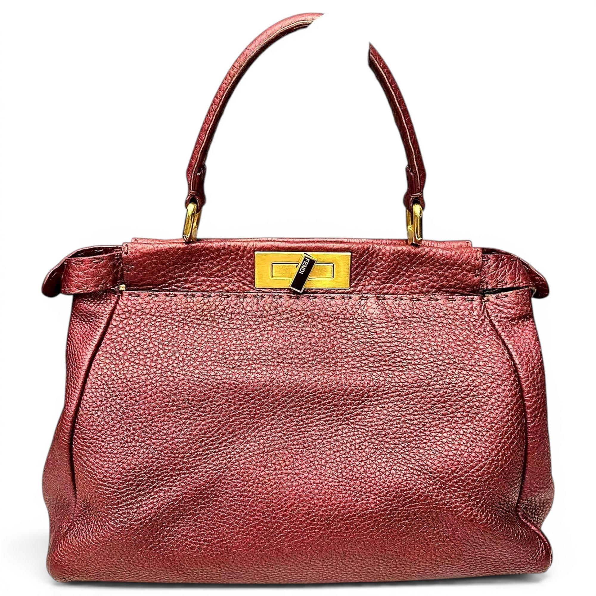Peekaboo leather handbag